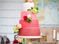 ombre pink wedding cake